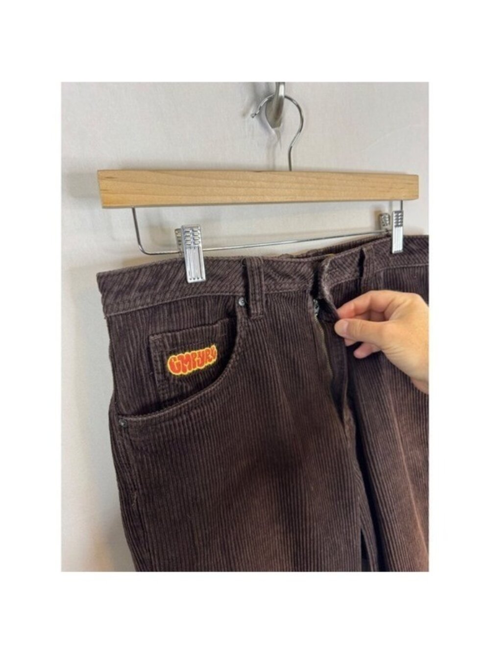 Empyre Relaxed Fit Corduroy Pants Mens 30X28 Brown Skate Trousers 100% Cotton - Picture 2 of 7